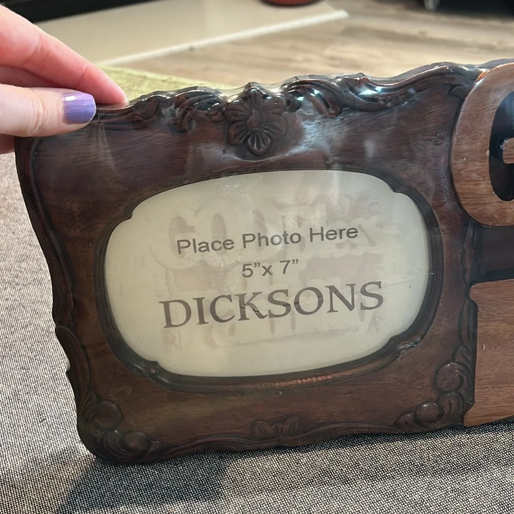 Vintage Handmade Mahogany God Bless Our Family Wooden Plaque original packaging